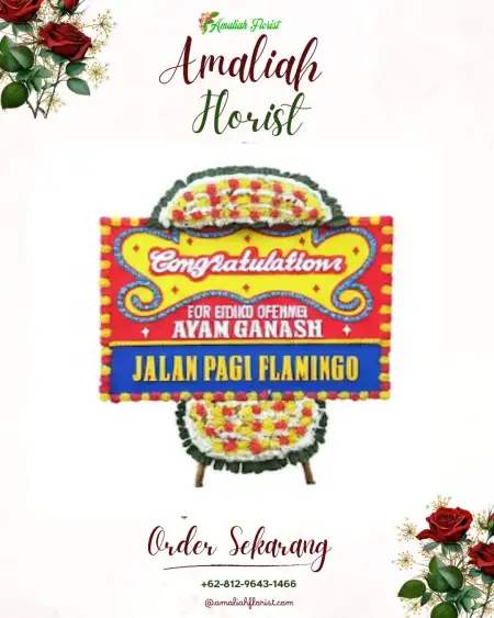 Sewa Papan Bunga Amis